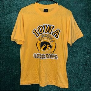 TRUE VINTAGE Iowa Hawkeyes 80’s Gator Bowl Shirt XL Touch Of Gold tag NCAA IA